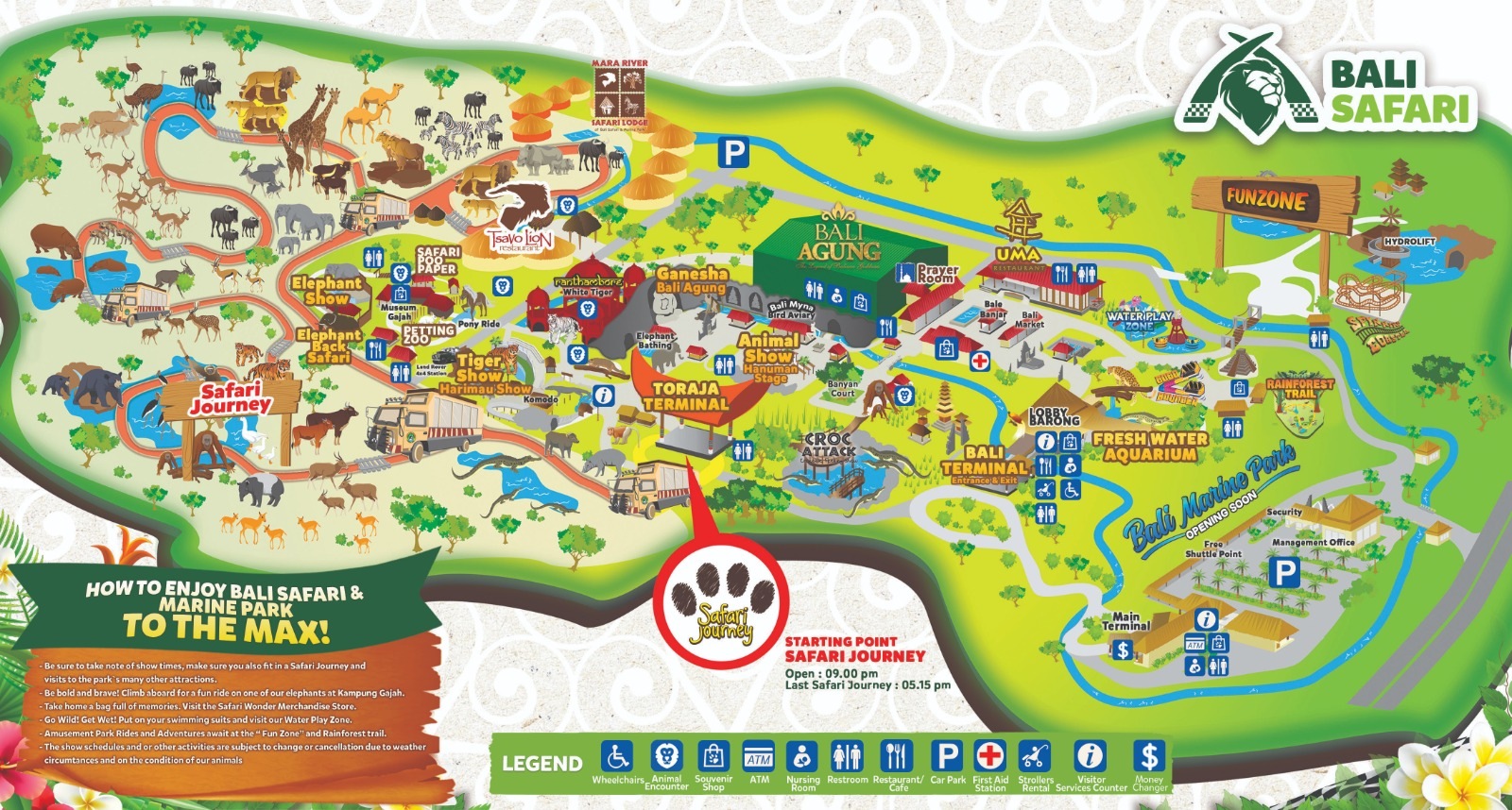 bali safari park map